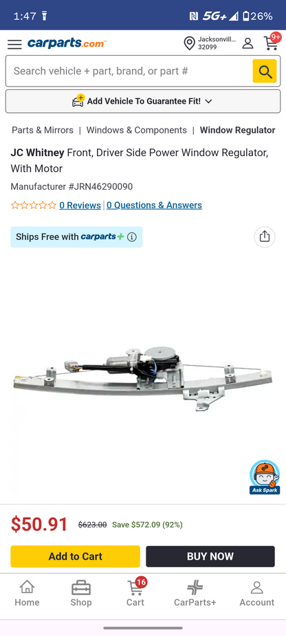 2021-2023 Nissan Altima Front Driver Left Side Power Window Regulator with Motor 🚘⚡