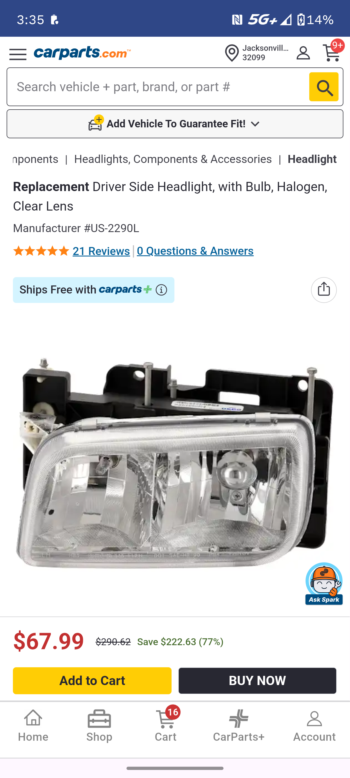 1992-2000 GMC Yukon & 1999-2000 Cadillac Escalade Driver Side Headlight Assembly with Bulb 🚘💡