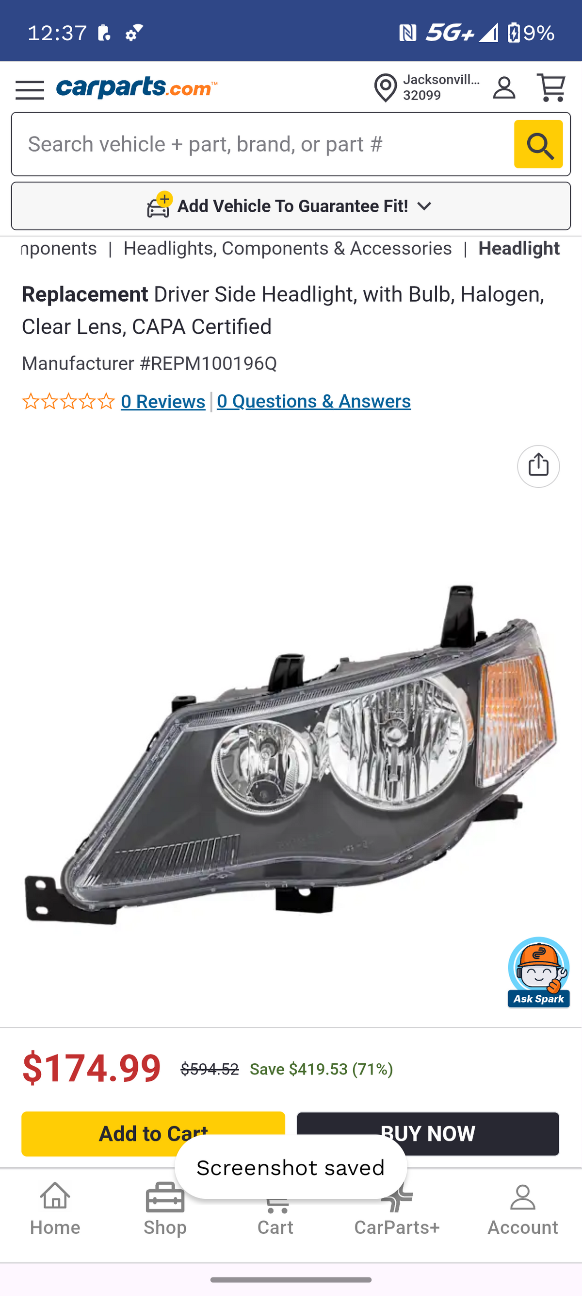 2007-2009 Mitsubishi Outlander Driver Left Side Halogen Headlight Assembly (CAPA Certified) 🚘💡