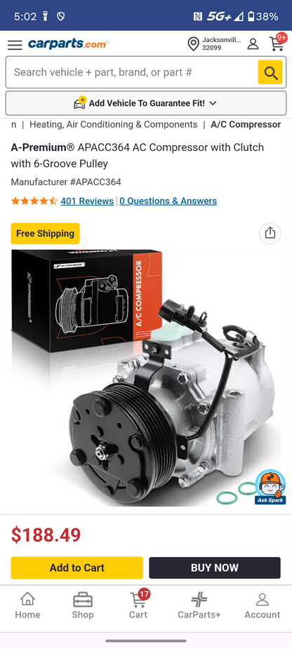 2004-2007 Saturn Vue 3.5L V6 A/C Compressor & Clutch Assembly 🚗❄️