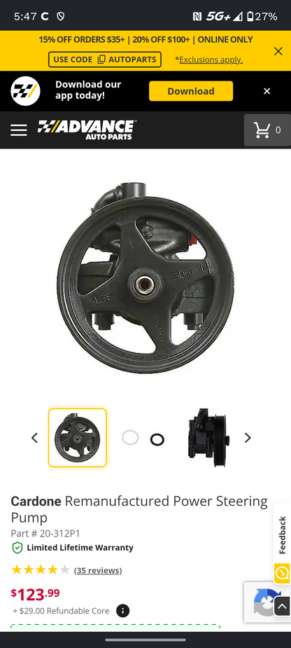 2004-2008 Ford F-150 / 2003-2006 Expedition Power Steering Pump with Pulley 🚗💨