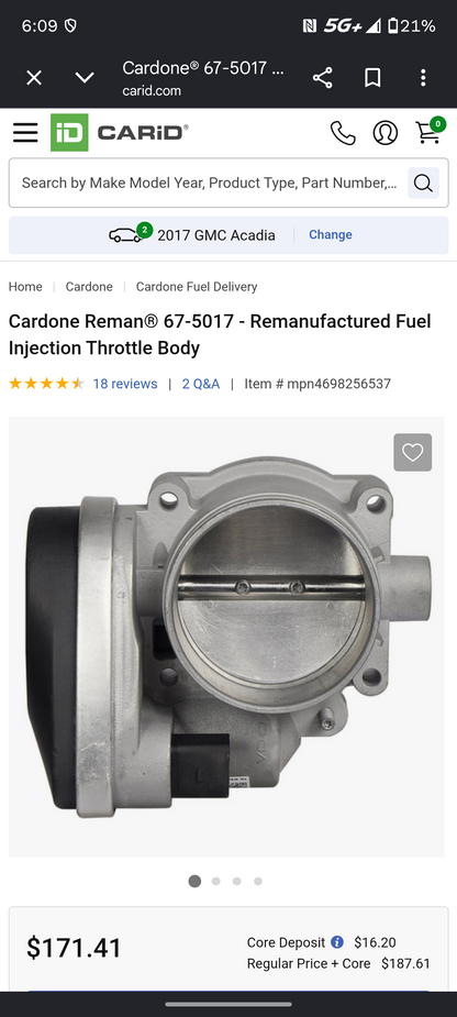 2012-2017 Chevrolet Traverse / GMC Acadia / Buick Enclave 3.6L V6 Electronic Throttle Body Assembly 🚗💨