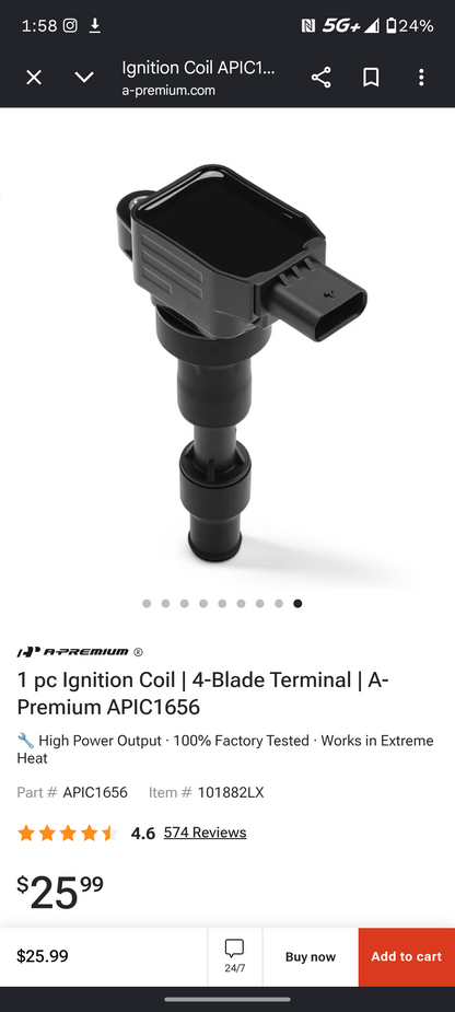 2017-2025 Hyundai Palisade / Kia Telluride / Sorento 3.3L 3.8L V6 Ignition Coil 🚗⚡