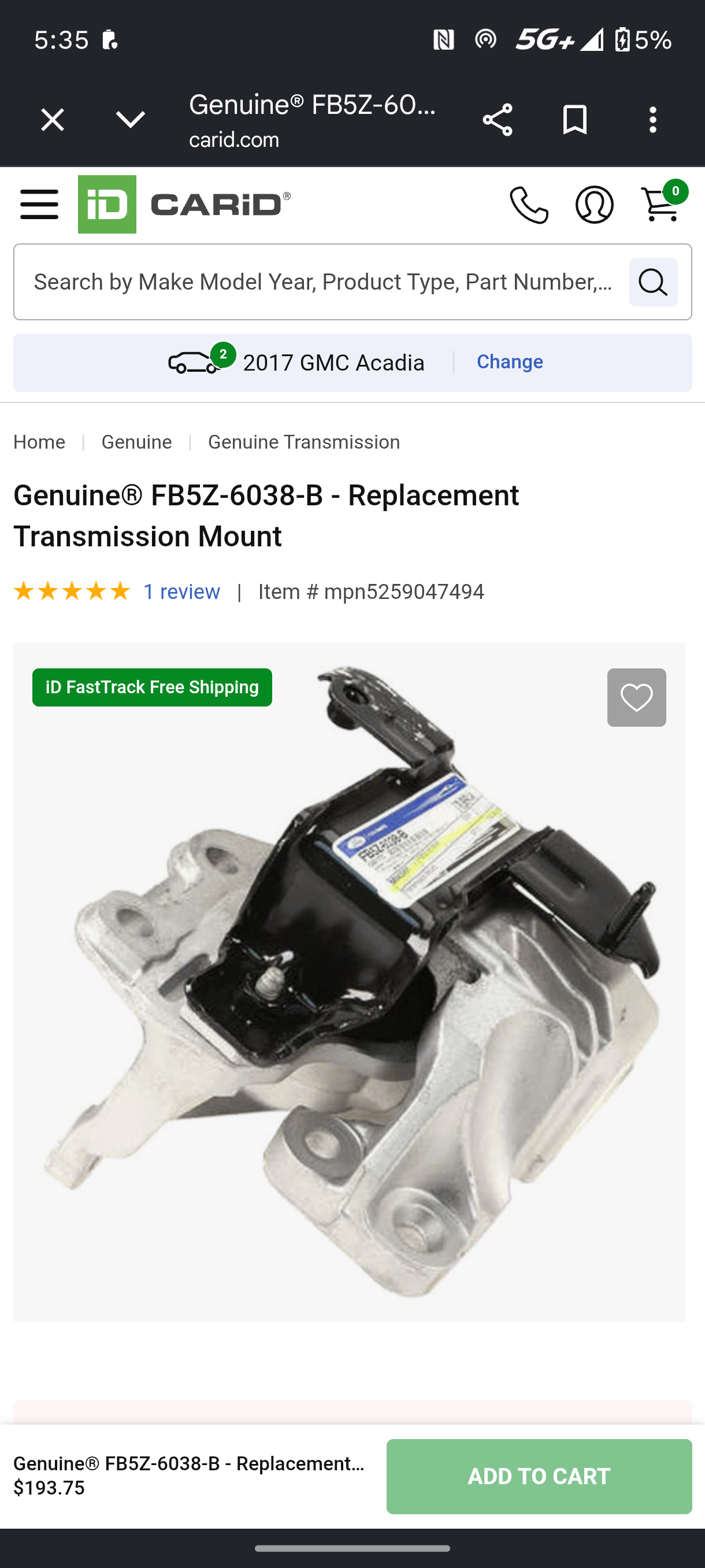 2011-2019 Ford Explorer & 2013-2019 Ford Police Interceptor Utility Replacement Transmission Mount Insulator Assembly 🚘🔩