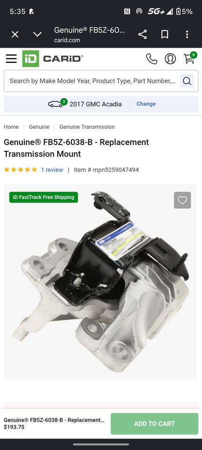 2011-2019 Ford Explorer & 2013-2019 Ford Police Interceptor Utility Replacement Transmission Mount Insulator Assembly 🚘🔩