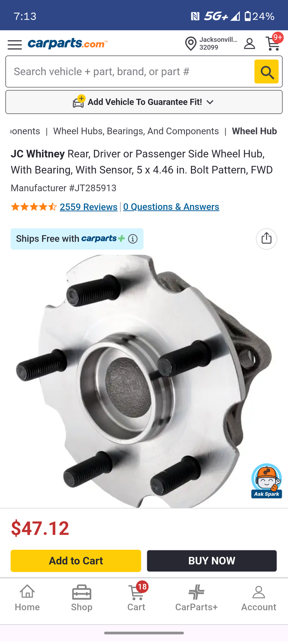 2006–2018 Toyota RAV4, Lexus NX & Scion tC Rear Wheel Hub and Bearing Assembly (FWD) 🚘🔧