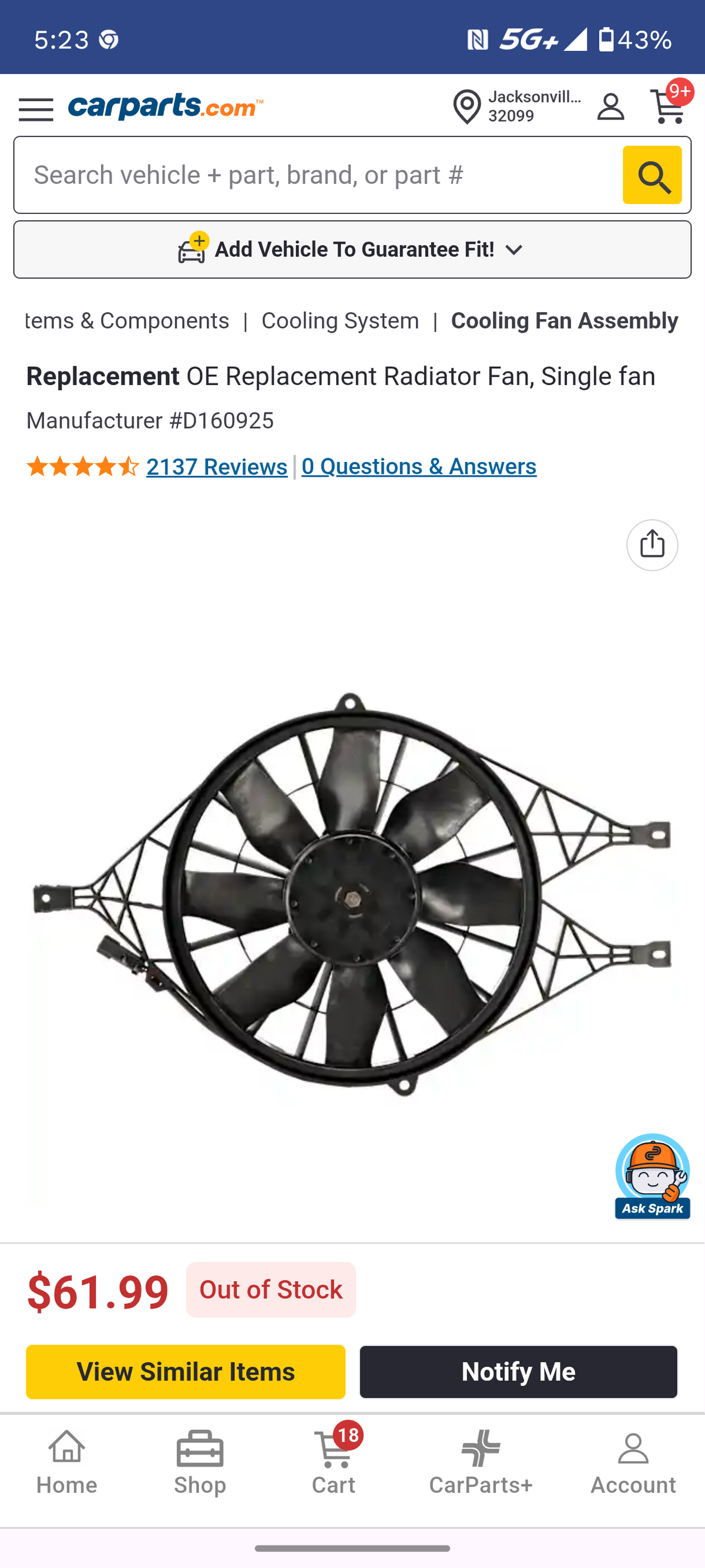 1999–2003 Dodge Durango & 1997–2004 Dodge Dakota Radiator Engine Cooling Fan Assembly 🚘❄️