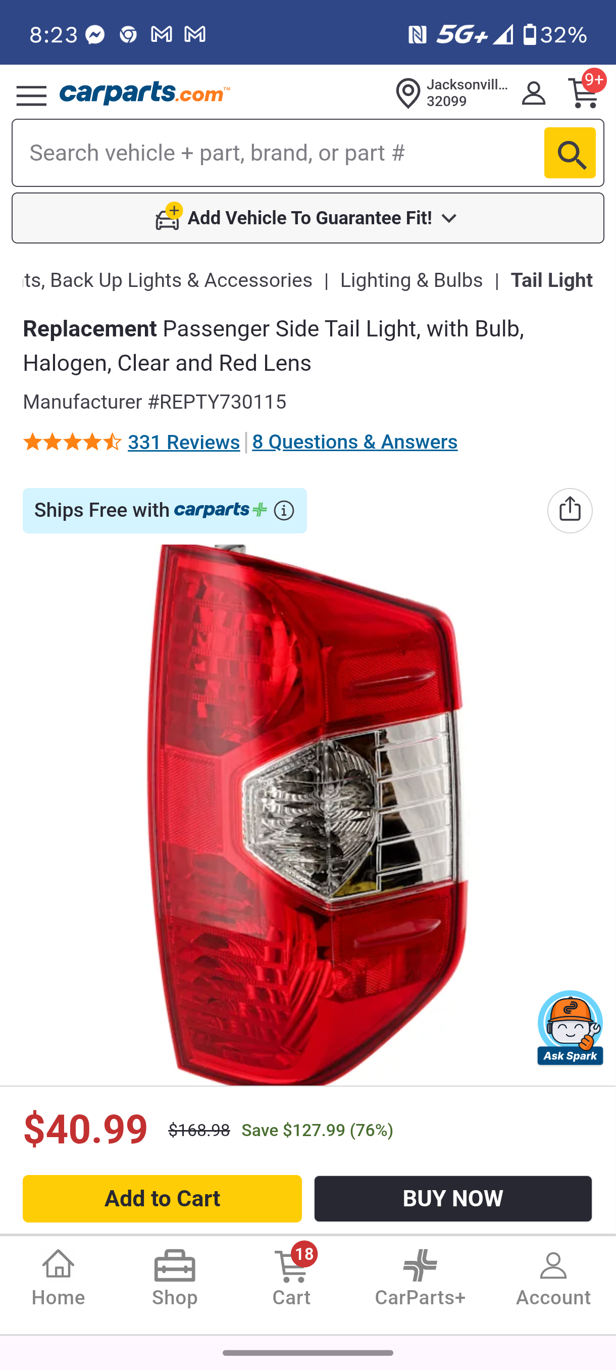 2014–2021 Toyota Tundra Passenger Side Halogen Tail Light Assembly 🚘🏮