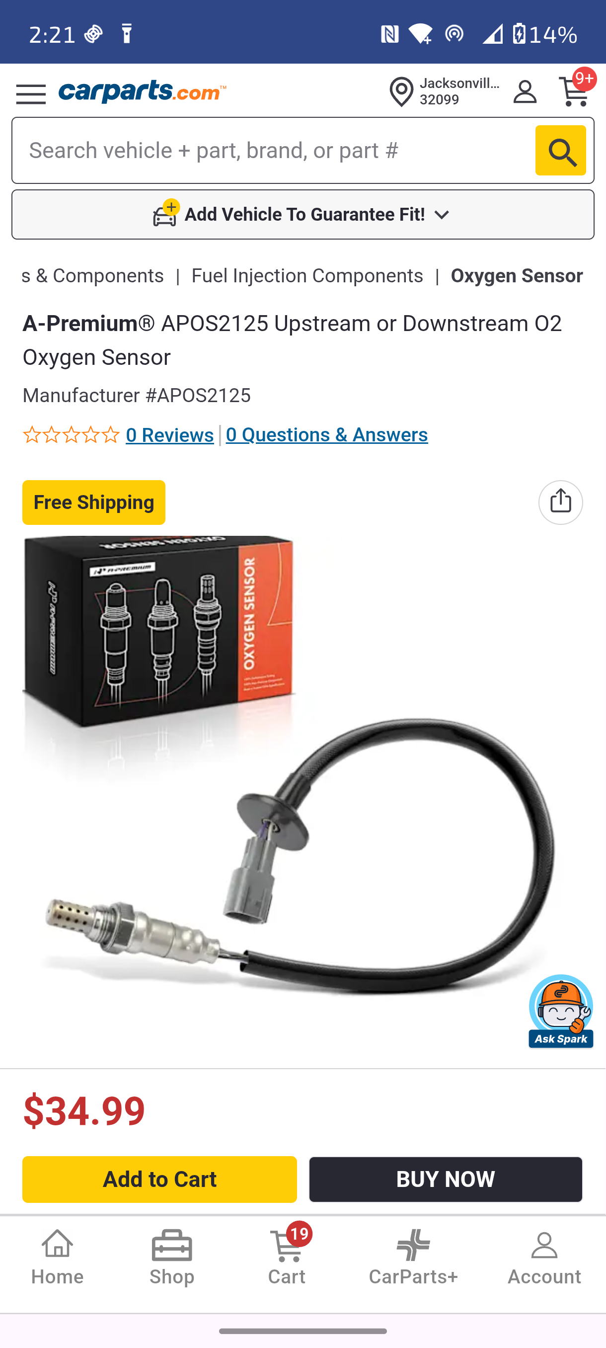 1992–2014 Toyota / Lexus / Pontiac / Scion Upstream or Downstream O2 Oxygen Sensor (A-Premium APOS2125) 🚘⚡