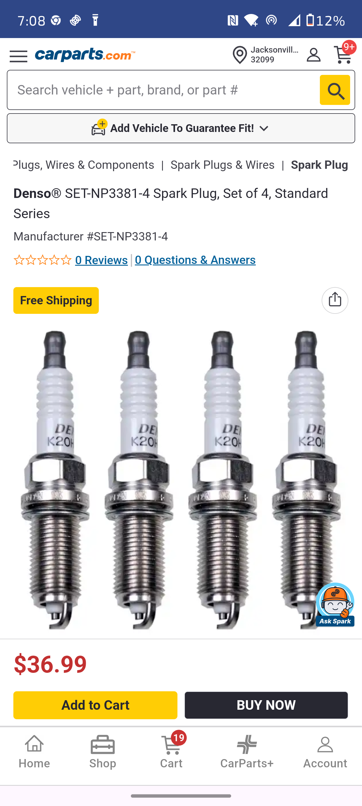 2003–2017 Toyota, Lexus, Subaru & Mitsubishi Denso Nickel U-Groove Spark Plug (Set of 4) 🚘⚡