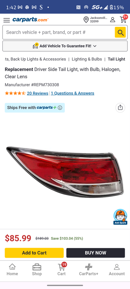 2009–2013 Mazda 6 Driver Side Halogen Tail Light 🚘⚡