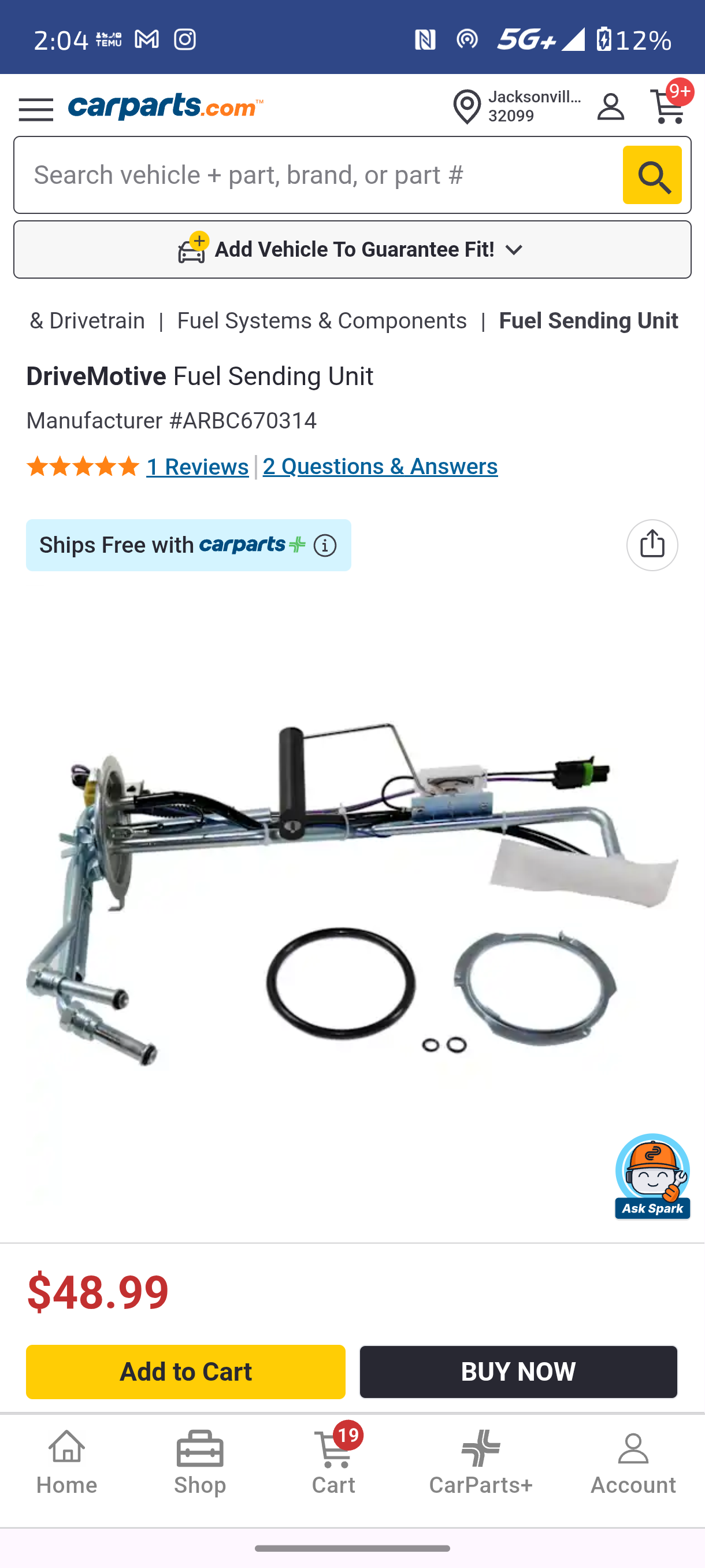 1987–1991 Chevrolet & GMC C/K 10/20/30 Truck & Suburban Fuel Tank Sending Unit ⛽⚡