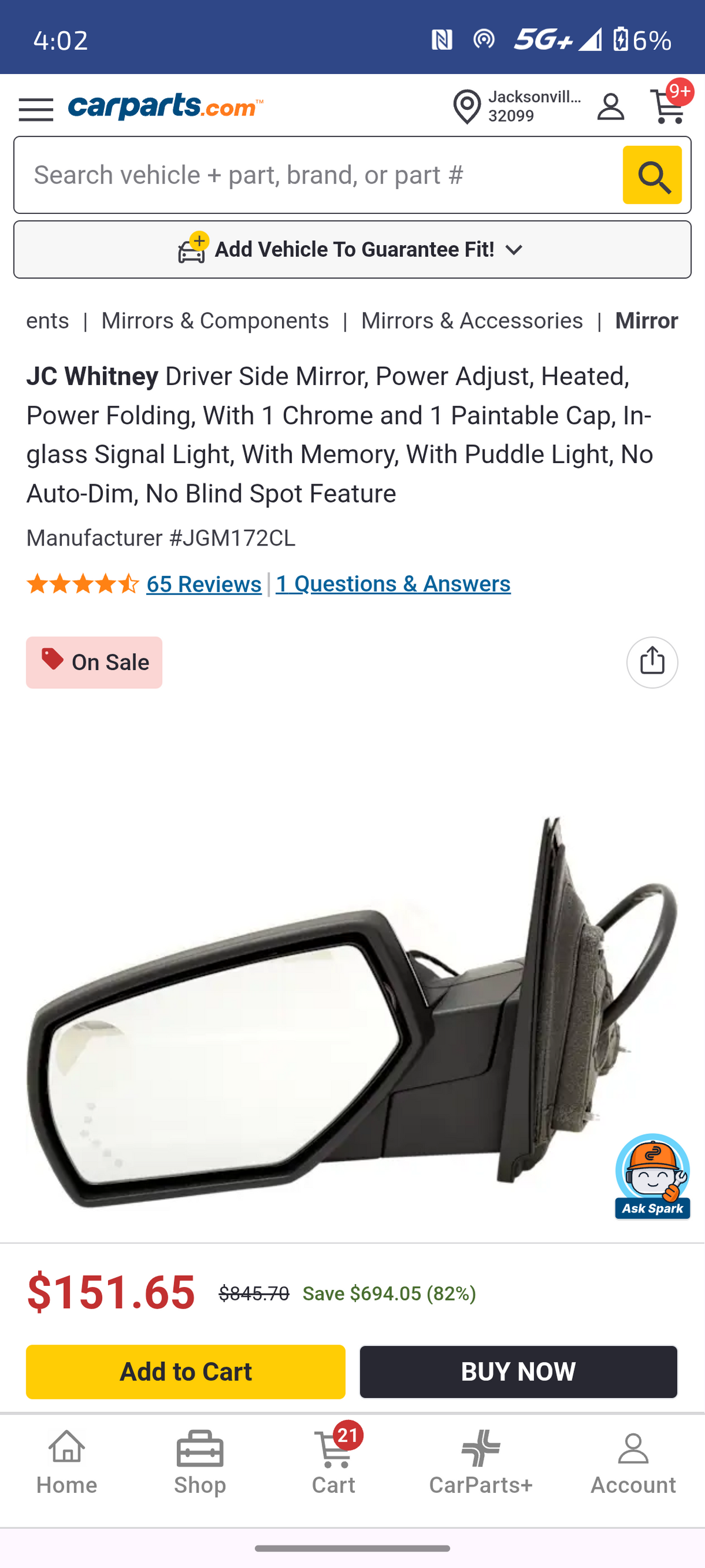 2014–2019 Chevrolet Silverado & GMC Sierra Driver Side Power Folding Mirror 🪞⚡