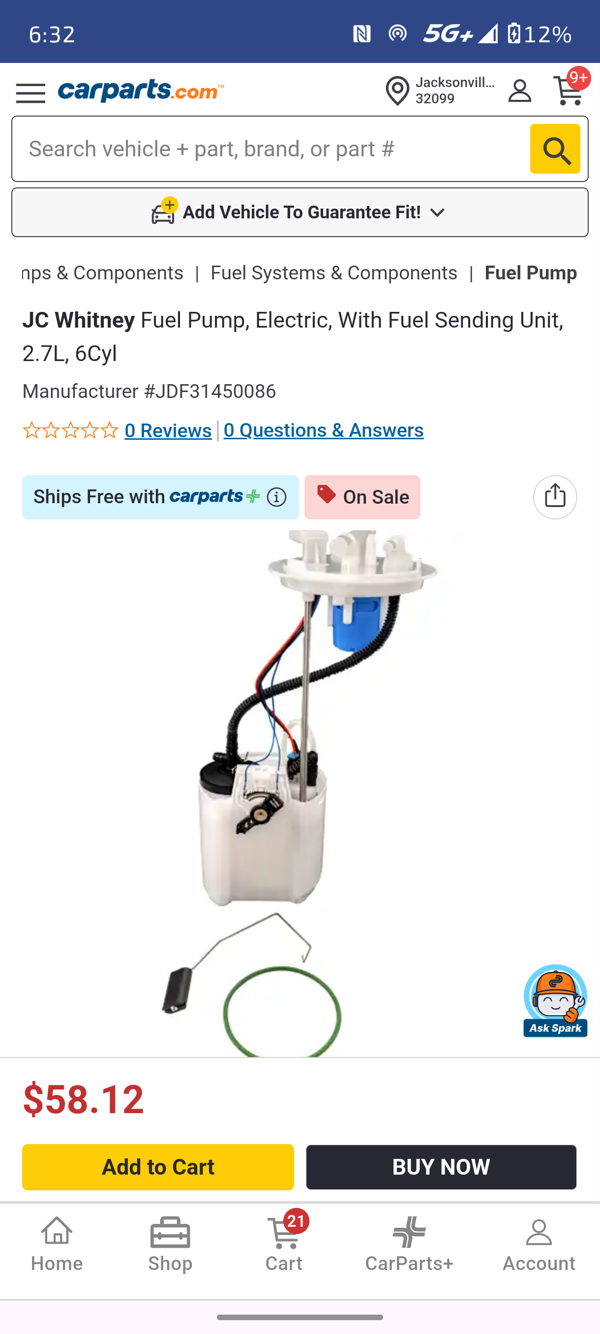 2015–2018 Ford F-150 2.7L V6 Electric Fuel Pump Assembly 🚘⛽