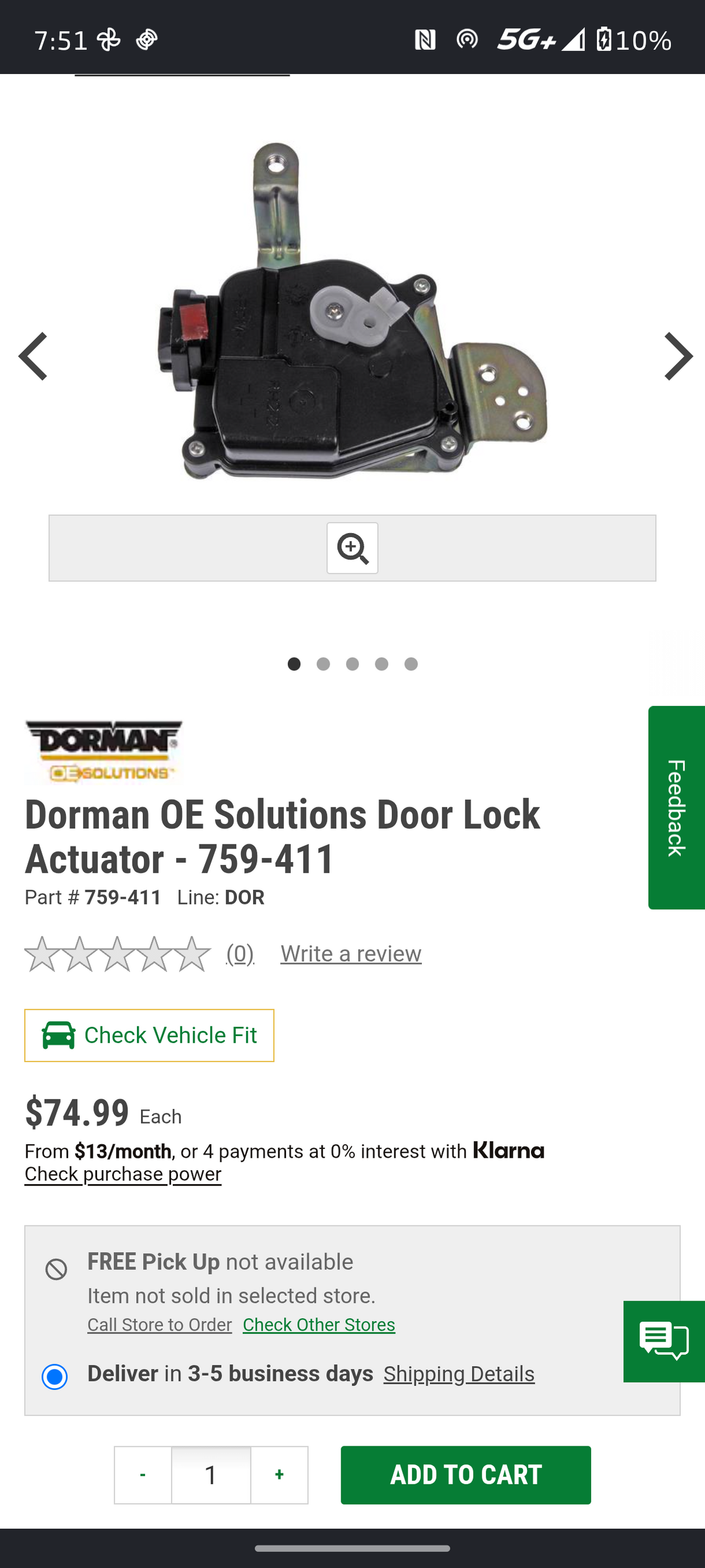 2006–2011 Hyundai Accent / Kia Rio Front Driver Side Door Lock Actuator 🚘⚙️