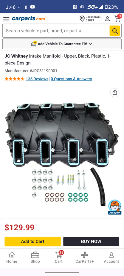 2001–2007 Chevy Silverado / GMC Sierra & GM Trucks Upper Intake Manifold (4.8L / 5.3L / 6.0L V8) 🚘📦