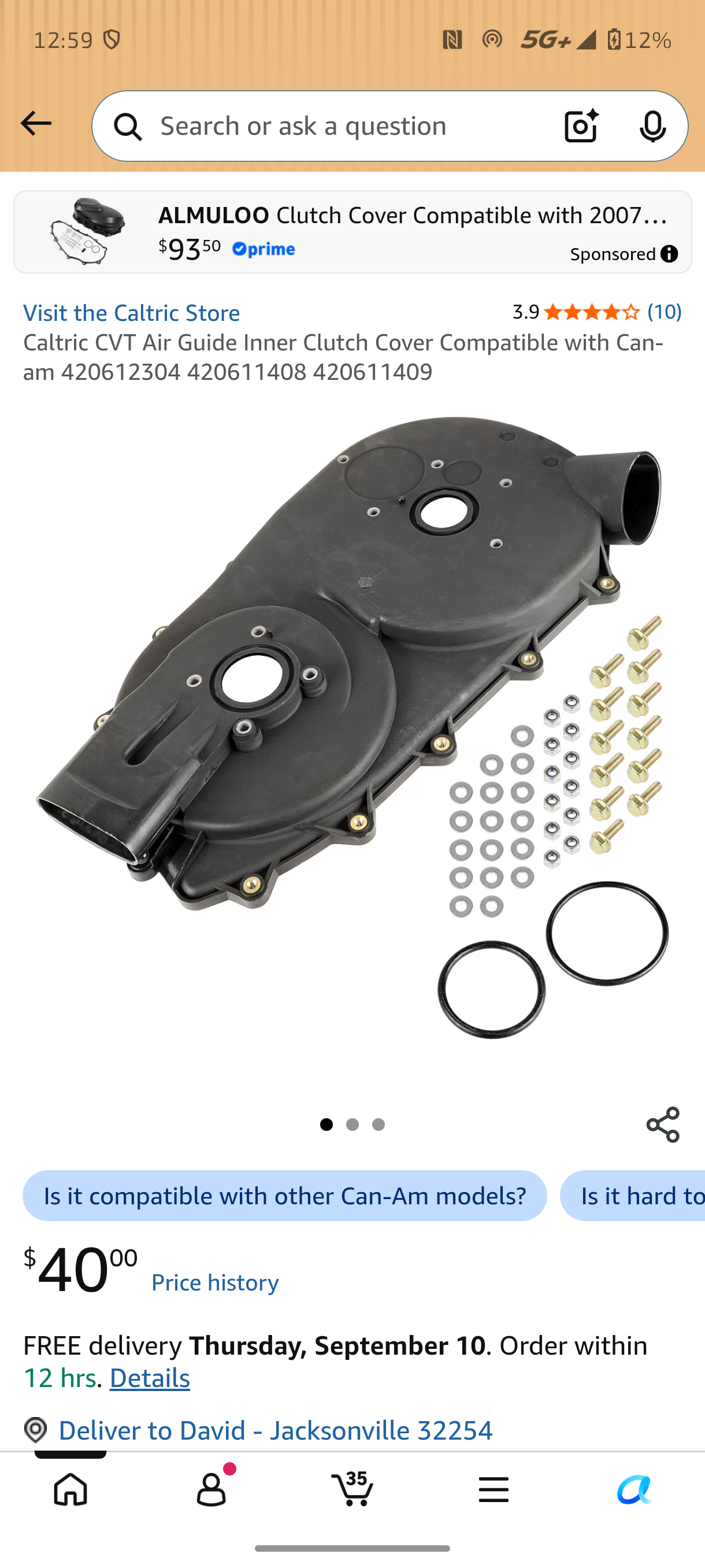 2011–2020 Can-Am Commander, Maverick, Outlander & Renegade CVT Air Guide Inner Clutch Cover 🛞⚙️