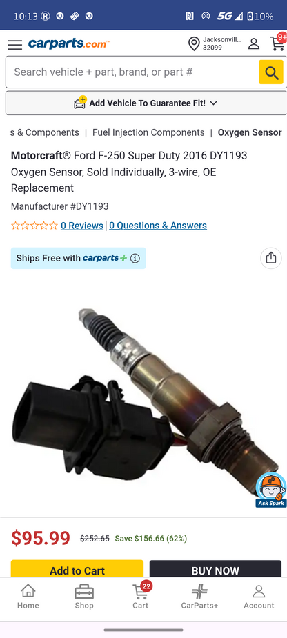 2011–2016 Ford F-250 / F-350 / F-450 / F-550 Super Duty 6.7L Powerstroke Oxygen (O2) Sensor 🚘⚡