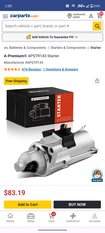 2002–2014 Honda Accord, Civic, CR-V, Element & Acura TSX 2.0L / 2.4L Starter Motor 🚘⚡