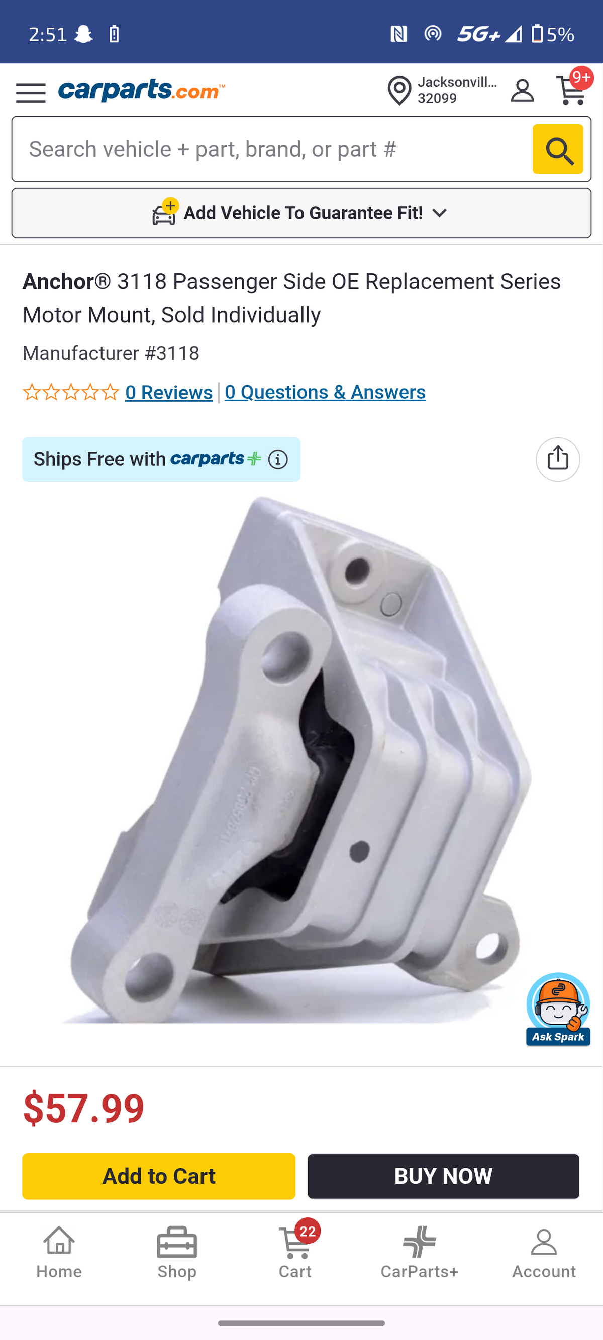 2009–2012 Chevrolet Malibu, Pontiac G6 & Saturn Aura Front Right Passenger Side Engine Mount 🚘⚡