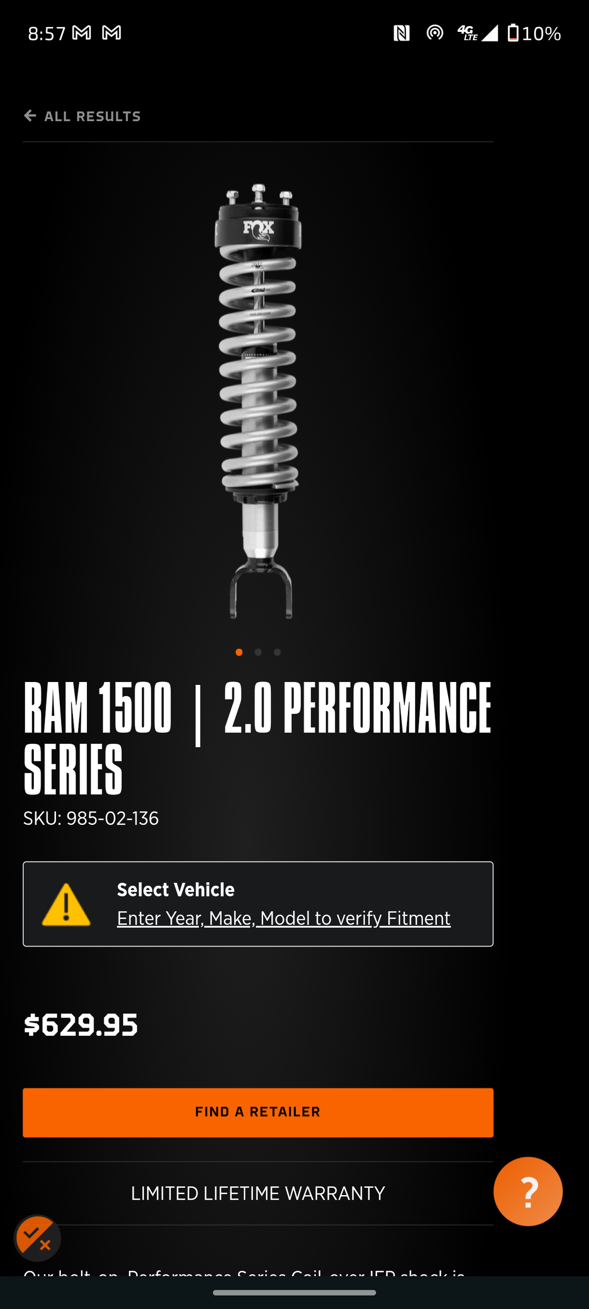 2009–2018 Ram 1500 & 2019–2024 Ram 1500 Classic Fox 2.0 Performance Series Front Coilovers 🚘🏋️