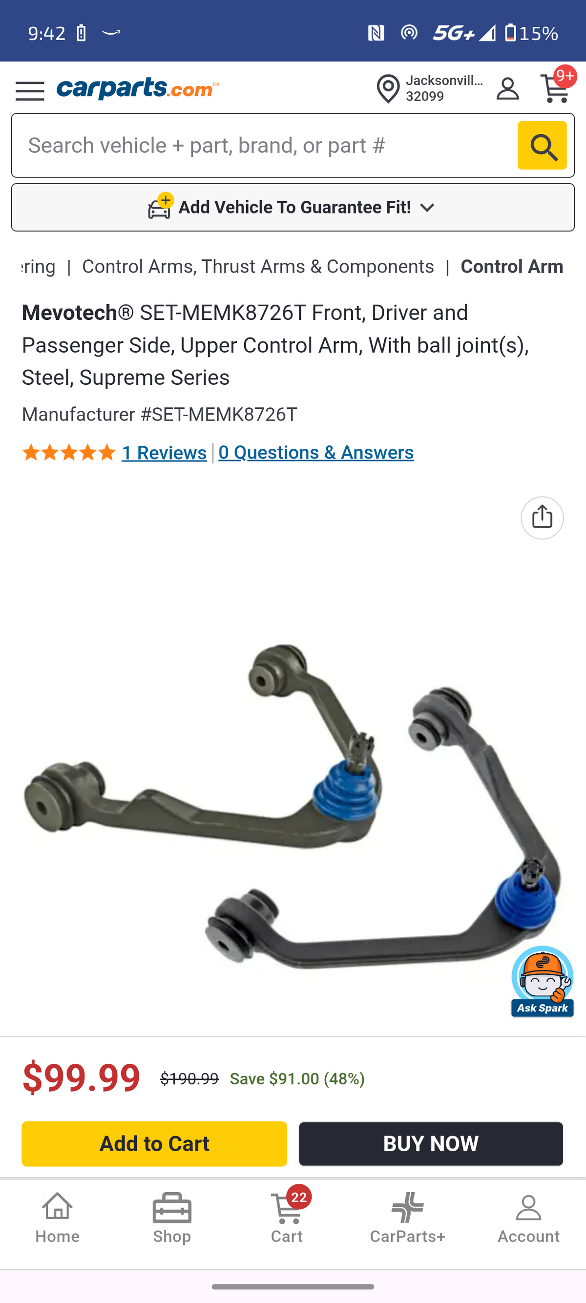 1997–2003 Ford F-150 & Expedition Front Upper Control Arms Pair w/ Ball Joints 🚘🛡️