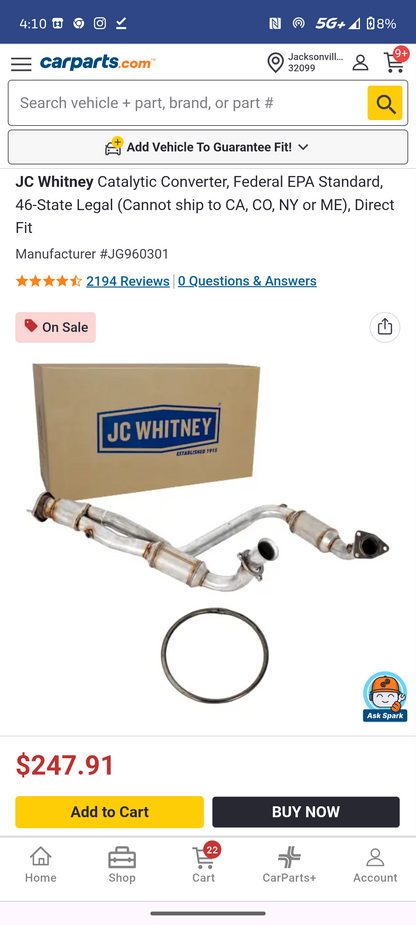 1999–2006 Chevy GMC Silverado / Sierra Tahoe / Suburban / Yukon / Avalanche Catalytic Converter Assembly (46-State Legal / Federal EPA) 🚘💨