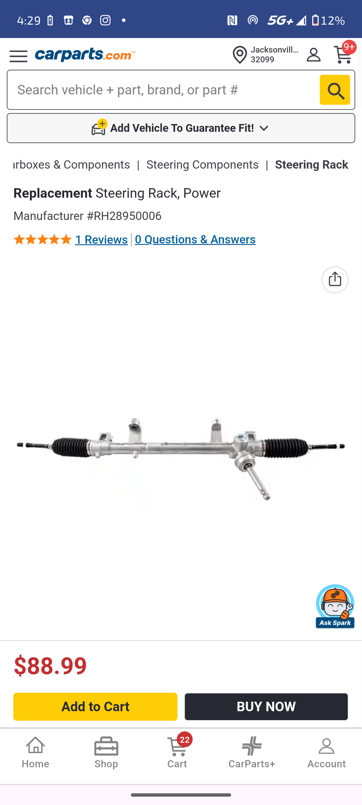 2016–2018 Hyundai Tucson & 2017–2018 Kia Sportage Power Steering Rack & Pinion Assembly 🚘⚙️