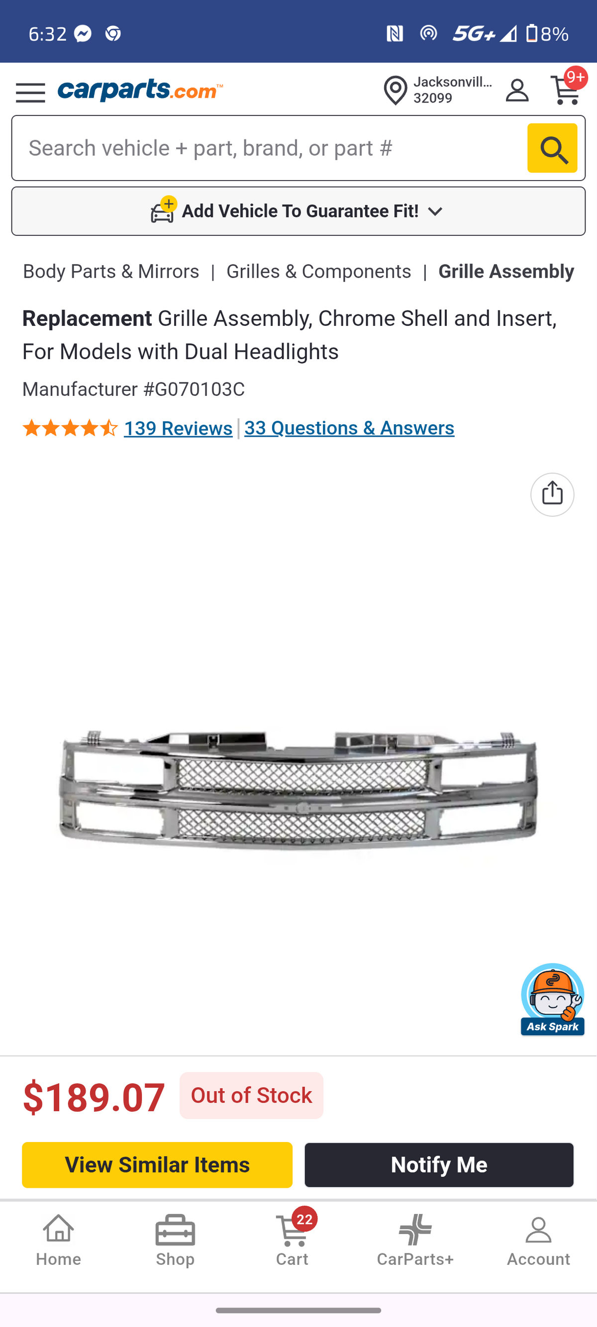 1994–2000 Chevy C/K Pickup, Tahoe, Suburban & '94 Fullsize Blazer Front Grille Assembly (Chrome Shell & Insert w/ Dual Headlights) 🚘✨
