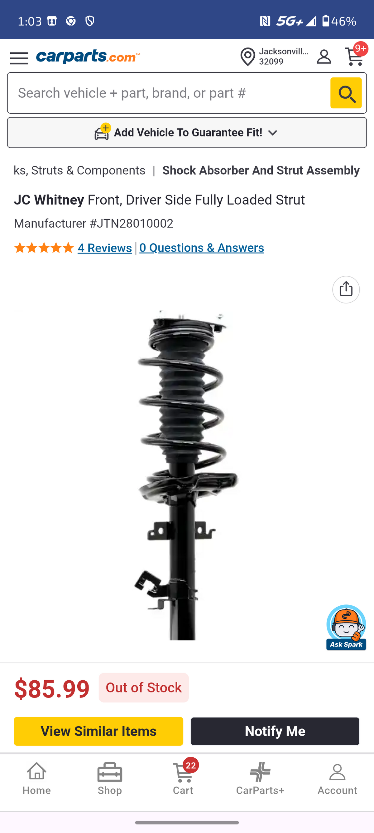 2014–2020 Nissan Rogue Front Driver Side Fully Loaded Quick-Strut Assembly 🚘🏎️