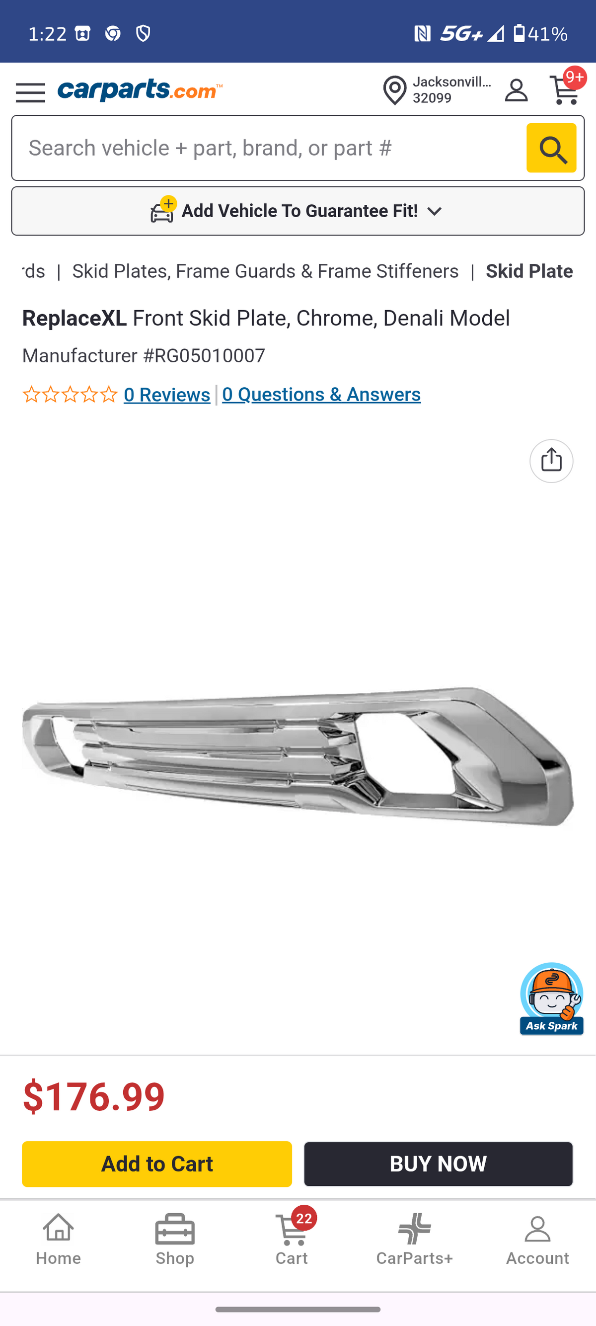 2019–2022 GMC Sierra 1500 Front Bumper Chrome Skid Plate Trim (Denali Models) 🛻✨