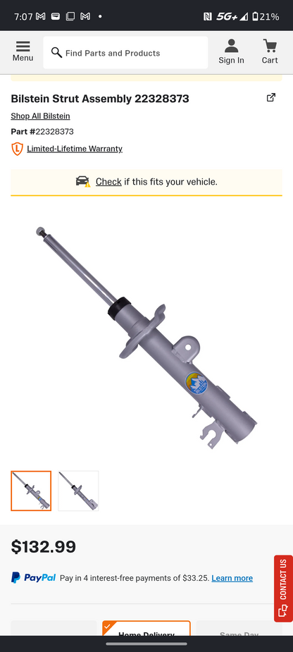 2015–2023 Jeep Renegade / Fiat 500X Bilstein B4 Front Strut Assembly 🚙⚙️