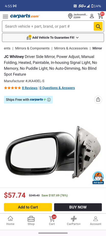 2010 Kia Forte Driver Side Heated Power View Mirror Assembly 🚘⚙️