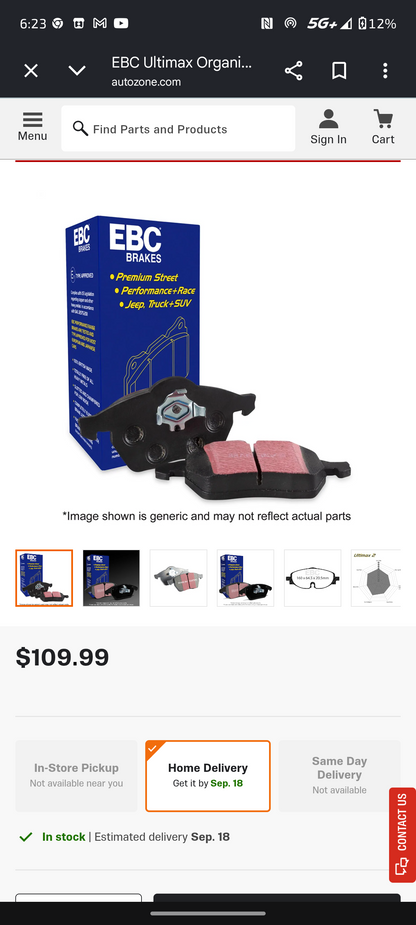 2015–2023 Audi & Volkswagen Front EBC Ultimax2 Brake Pad Set 🚘🛑