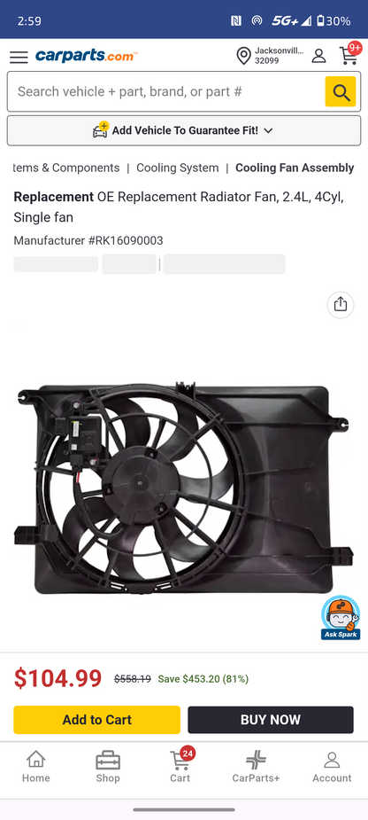 2017–2022 Kia Sportage Engine Cooling Radiator Fan Assembly 🚘⚡