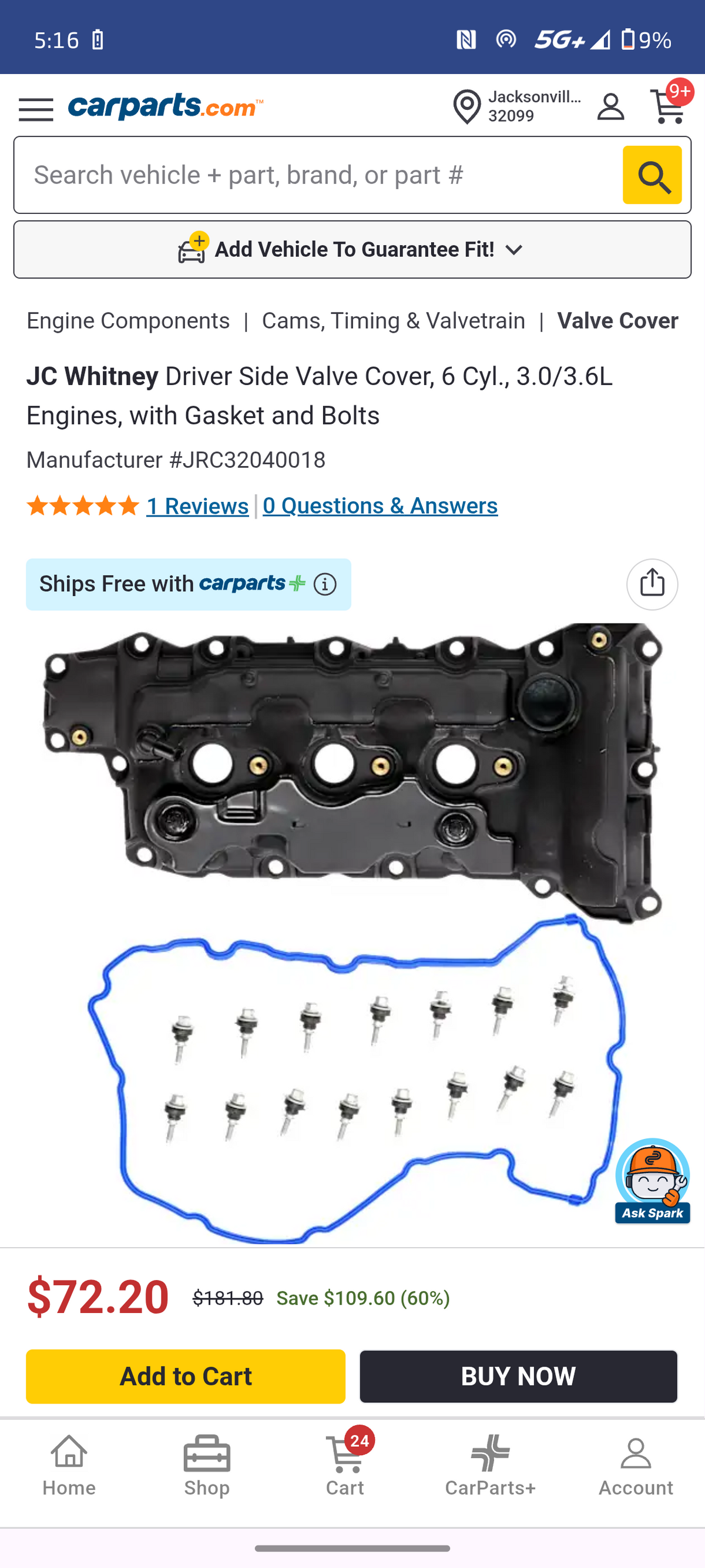 GM 3.0L & 3.6L V6 Engine Driver Side Valve Cover Kit w/ Gasket & Bolts ⚙️🚘