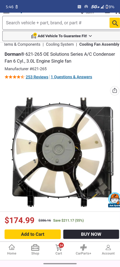 2001–2004 Subaru Outback & Legacy A/C Condenser Fan Assembly 🚘⚡