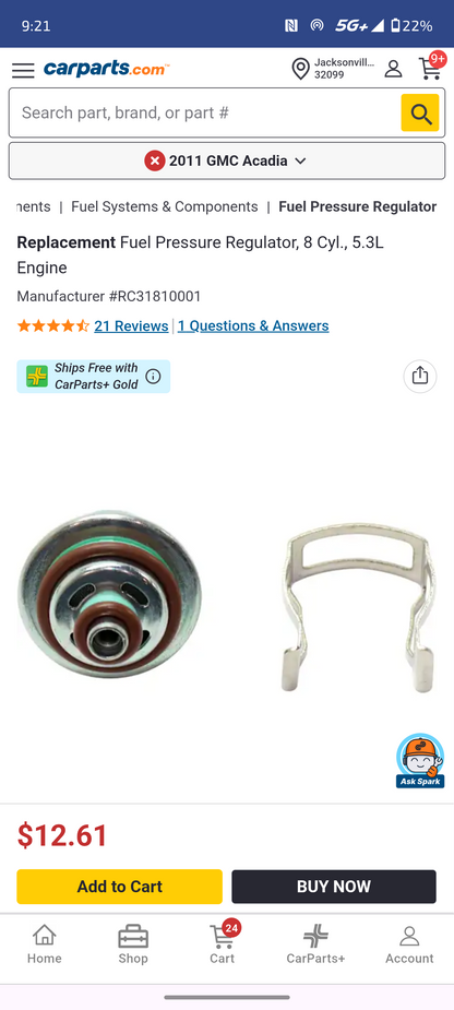 2002–2006 Chevrolet & GMC 5.3L V8 Fuel Pressure Regulator ⛽⚙️ Fitment