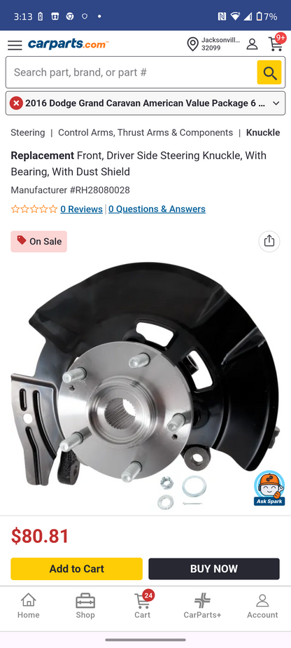 2011–2013 Hyundai Sonata Front Driver Side Loaded Steering Knuckle Assembly ⚙️🚘