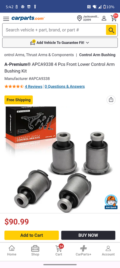 2004–2008 Ford F-150 / Lincoln Mark LT Front Lower Control Arm Bushing Kit 🚘⚙️