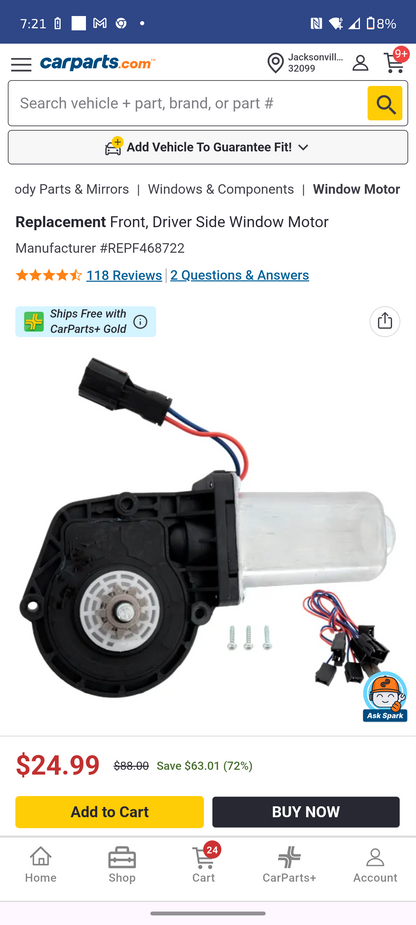 1965–1996 Ford / Lincoln / Mercury Power Window Motor ⚡🚘