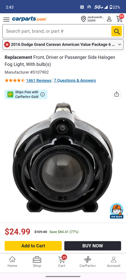 2006–2021 Chevy / GMC / Buick / Cadillac / Pontiac / Saturn Front Halogen Fog Light Assembly Pair 🚨🚘