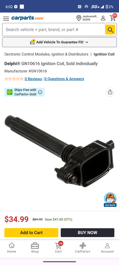 2011–2023 Chrysler / Dodge / Jeep / Ram 3.6L Pentastar V6 Set of 6 Ignition Coils ⚡🚘