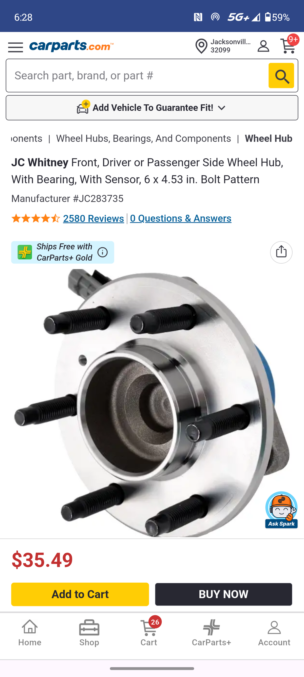 2004–2011 Cadillac CTS, STS & SRX Front / Rear Wheel Hub & Bearing Assembly w/ ABS Sensor (6 x 115mm Bolt Pattern) ⚙️🚘
