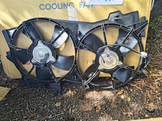2002-2006 Mazda MPV 3.0L V6 Dual Radiator Engine Cooling Fan Assembly w/o Tow Package 🚘⚙️