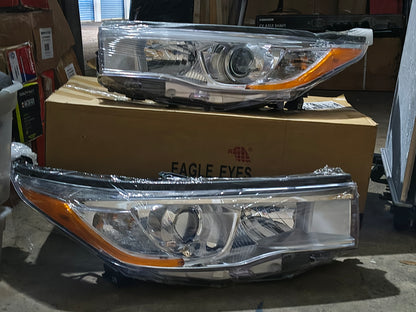 2014–2016 Toyota Highlander Driver & Passenger Side Halogen Headlight Set (CAPA Certified) ⚡🚘